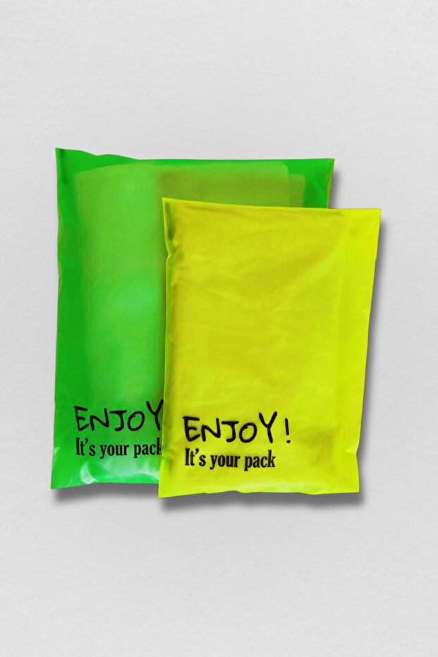 25x30 Cm Neon Yeşil Kargo Poşeti 100 Adet - 4