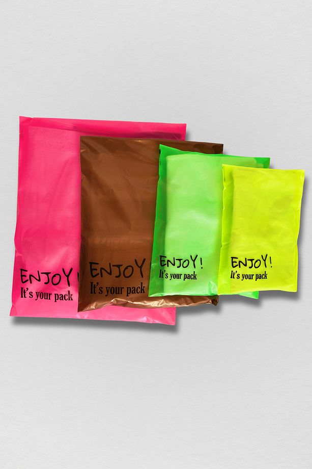 30x35 Cm Neon Gold Kargo Poşeti 100 Adet - 5