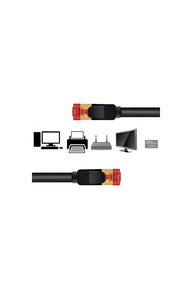 20 Metre Cat7 Patch Kablo Cat 7 Stp Ethernet Kablosu 10gbps Internet 600 Mhz Band Genişliği - 5