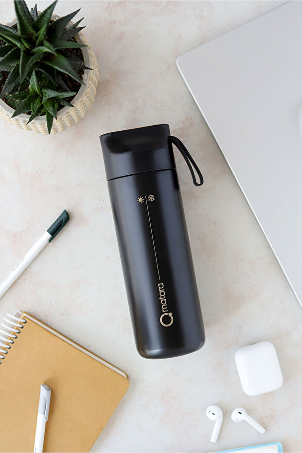 Bambu Detaylı Çelik Termos - 4