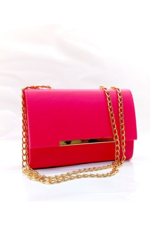 Geantă de umăr roz de damă  - 1