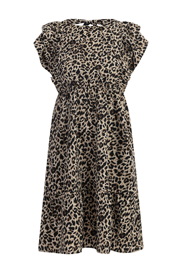 Midi dress with leopard print - 2