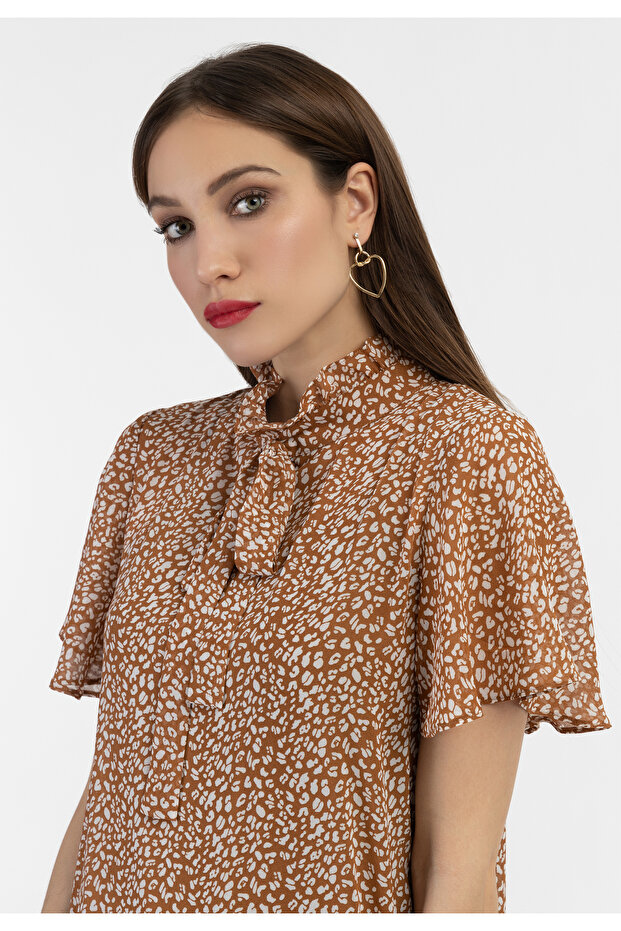 Chiffon midi dress - 5