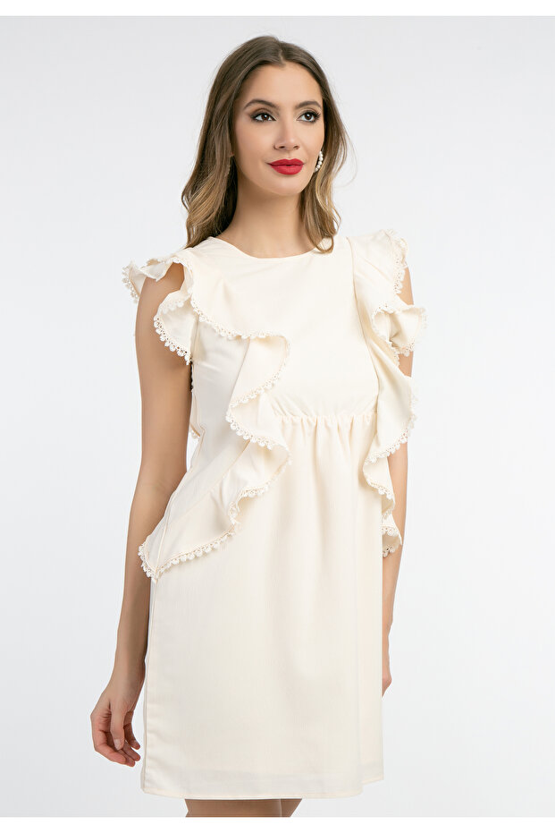 Mini elbiseler mit ruschen - 3