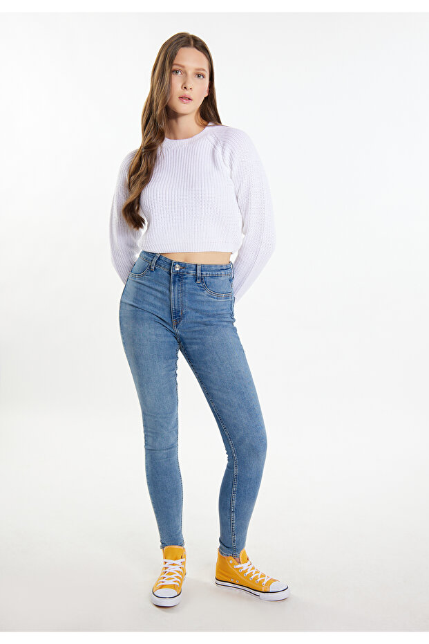 Strick Cropped Pullover - 1