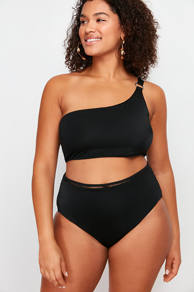 Siyah Yüksek Bel Büyük Beden Bikini Altı TBBSS24CR00000 - 2