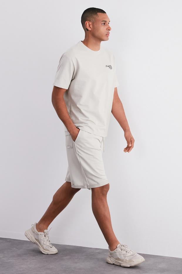 Taş Eşofman Takımı Oversize/Geniş Kesim Nakışlı Eşofman Takımı TMNSS24EM00002 - 2