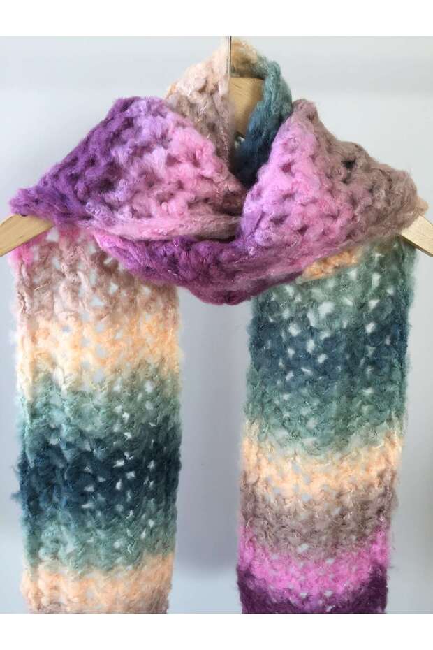 Mora Örgü Mora Knit Atkı El Örgüsü Hafif Atkı