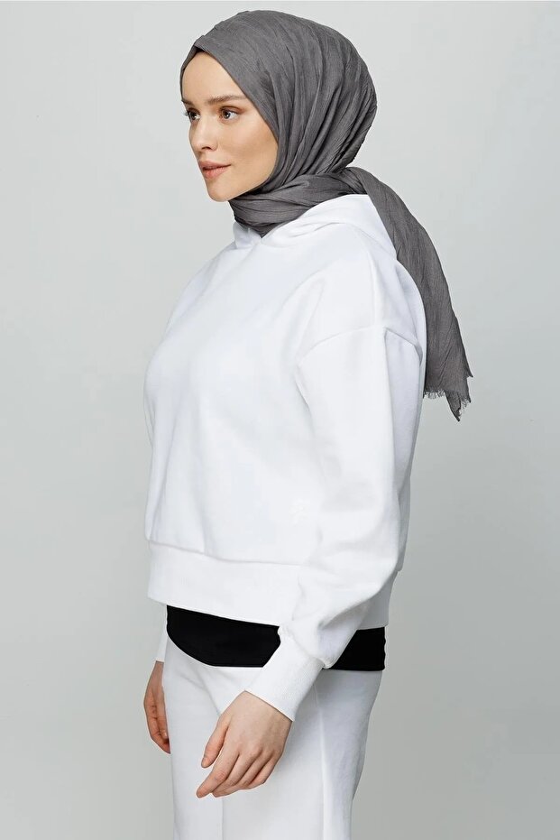 Gri Piliseli Bambu Şal - 2