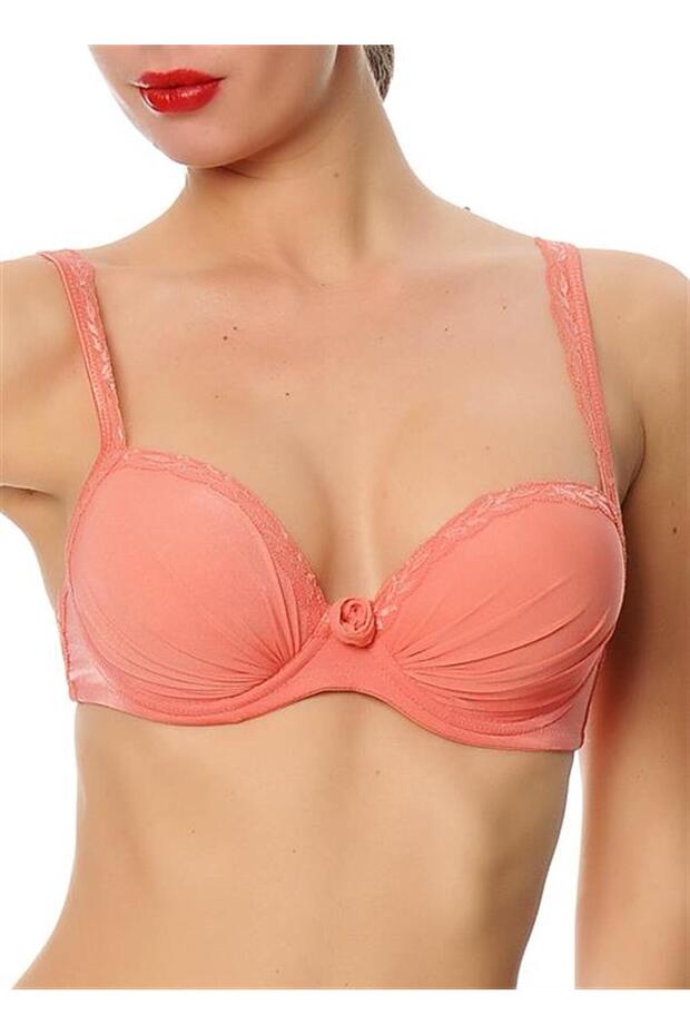 4576 - flat fabric gathered middle model thin sponge bra