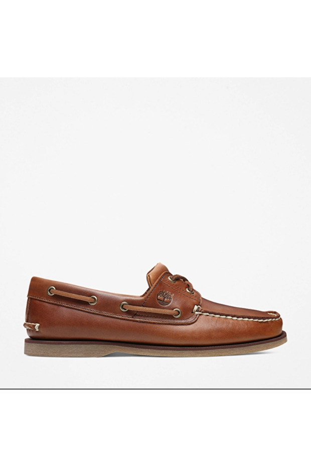 Men's Classic Brown Leather Boat Shoes