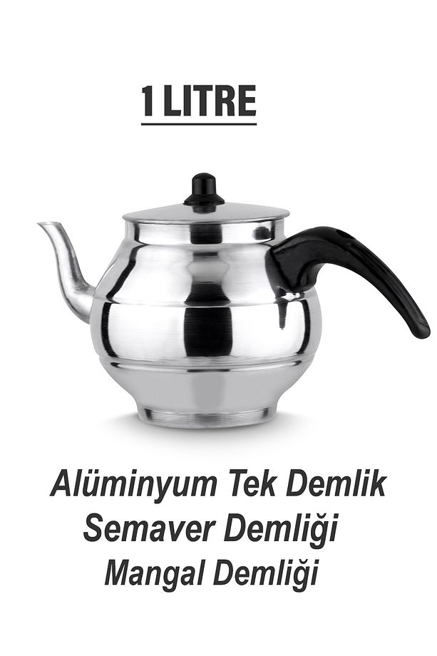 Alüminyum Tek Demlik 1 Litre, Çaydanlık ve Semaver Demliği 1 Litre, Mangal ve Kamp Demliği - 1