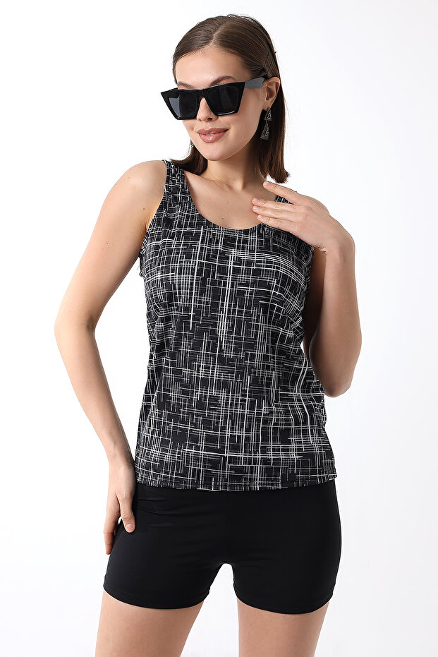 Tankini Şortlu Şortu Astarlı