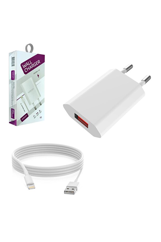 ŞARJ ADAPTÖR IPHONE APPLE 1.0A VORCOM V-73 - 1