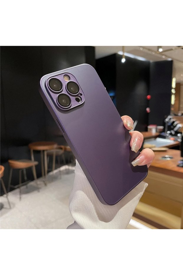 Compatible with iPhone 14 Plus Matte Glass Case with Magsafe Featured Lens Protector
