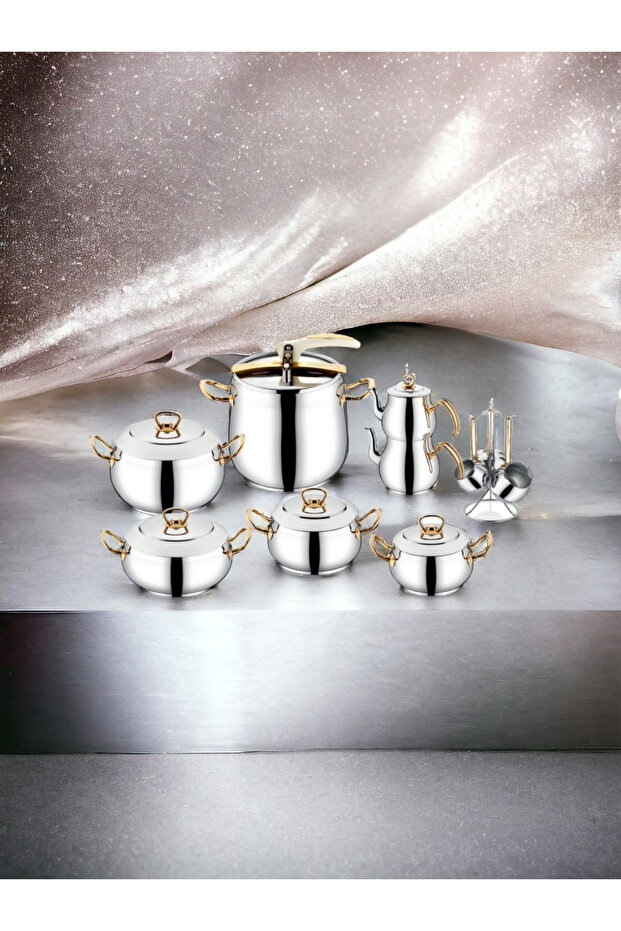 İnter Çelik Gülistan Pratik 18 Parça Çeyiz Seti Çelik Sap - 3