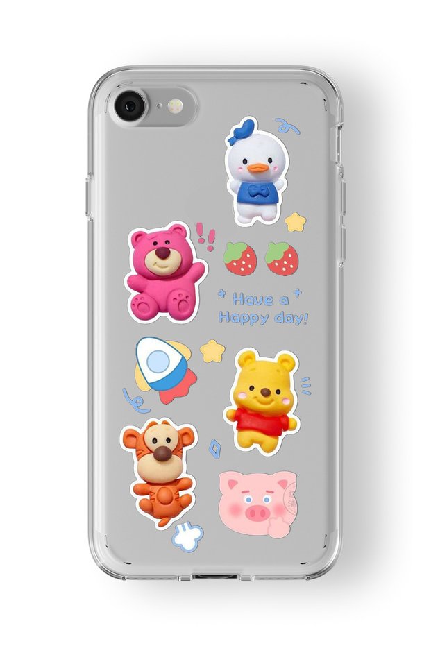 Happy Day Design Printed Transparent Case Compatible with iPhone 6 and 6S