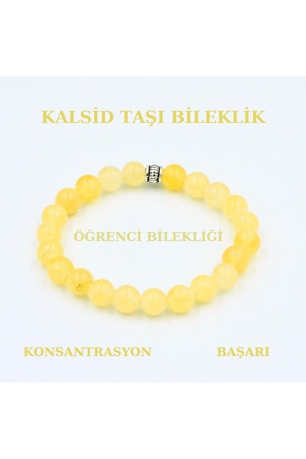 Natural Healing Stone Bracelet| Calcid Natural Stone Bracelet 8 Mm Concentration and Success Student Bracelet
