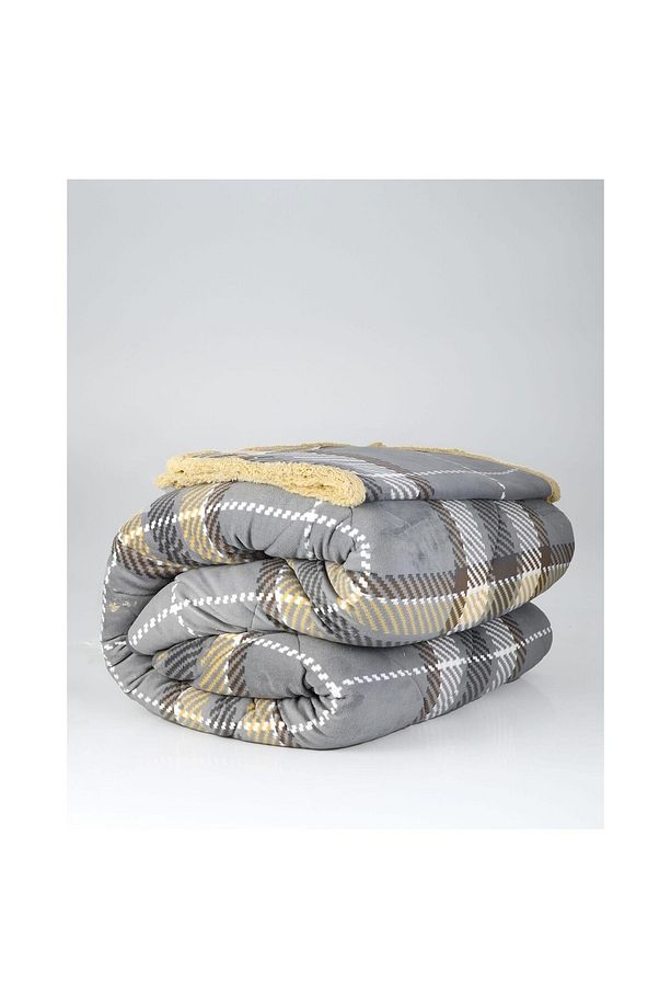 Comforter Tek Kişilik Yorgan Seti  Antonin Gri-Sarı - 3