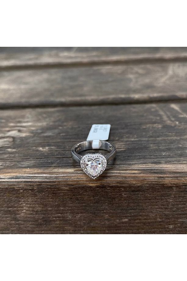 Mozanit pırlanta 1,06 ct kalp yüzük - 3