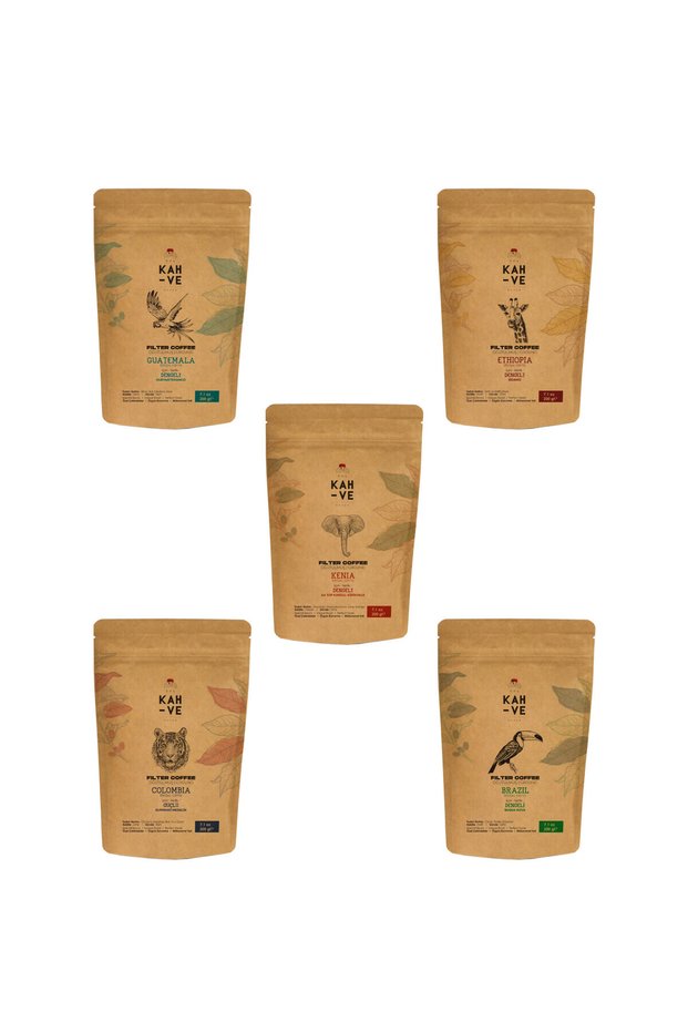Tasting Set Filter Coffee Varieties 200 g - 5 Varieties