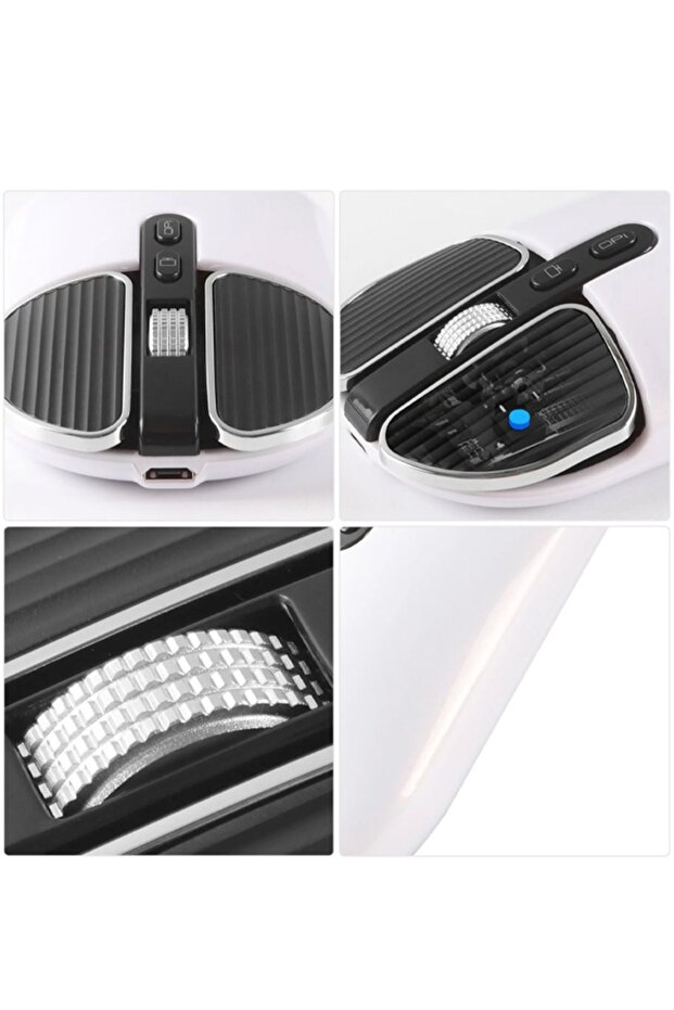 Kablosuz Mouse Kablosuz Fare Bluetooth Ve 2.4 Ghz Şarjlı Ergonomik 1600 Dpı Mouse - 4
