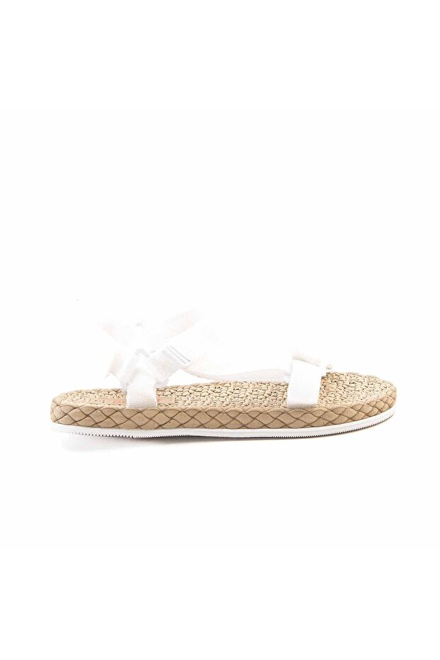 Women's Thermo Sole Vegan Velcro Strap White Sandals 1001