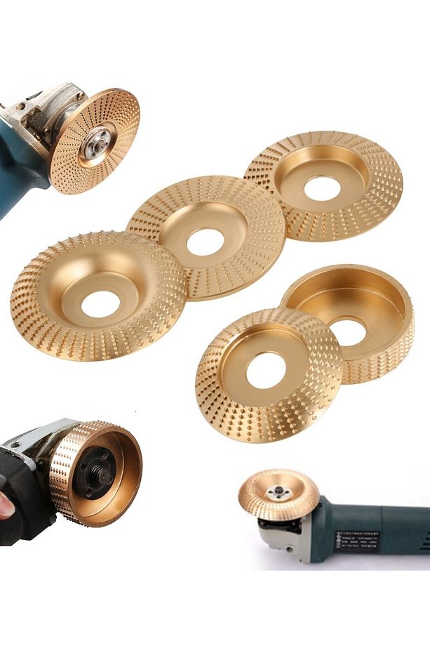 Ahşap için spiral avuç taşlama diski 5 Parça Oyma Aşındırma titanyum disk seti - 9