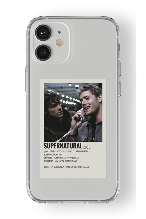 حافظة شفافة مطبوعة بتصميم ملصق Palaroid الخارق للطبيعة لهاتف Iphone 12 Mini