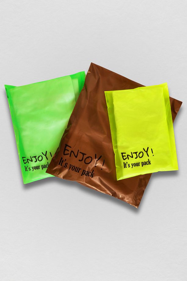 30x35 Cm Neon Gold Kargo Poşeti 100 Adet - 4