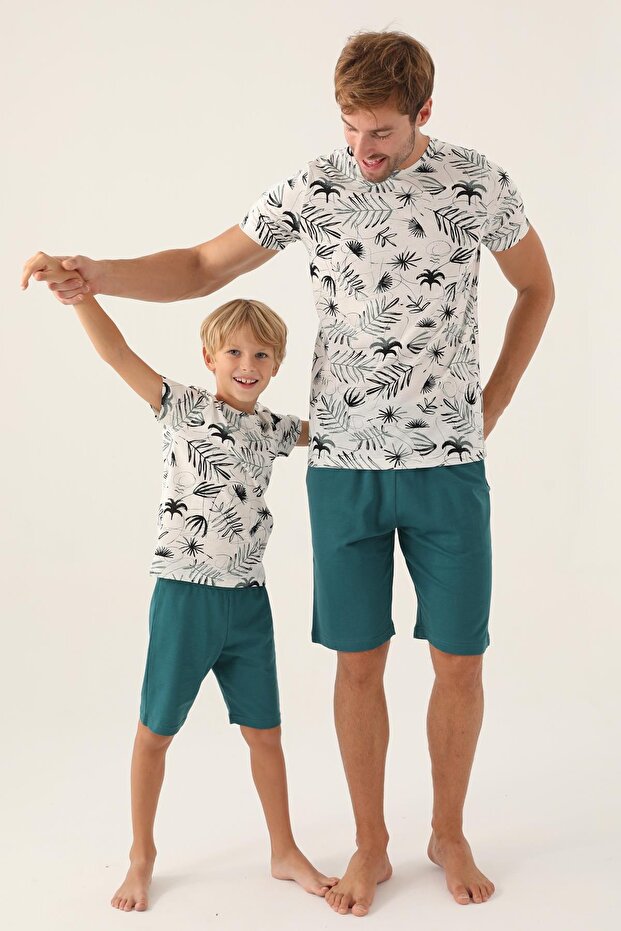 Father Son T-shirt and Bermuda Shorts Set, 100% Cotton, (priced separately)