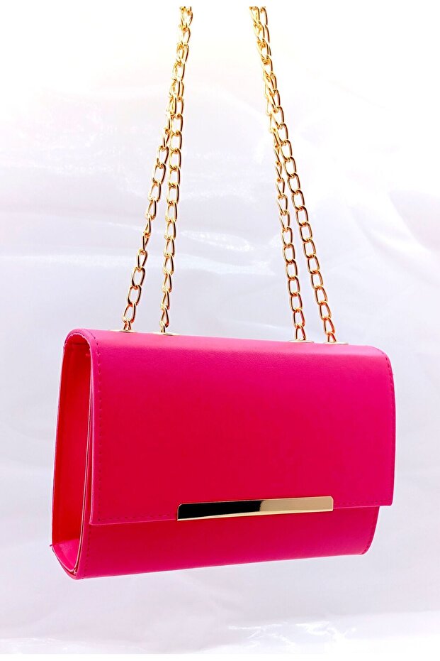 Geantă de umăr roz de damă  - 3