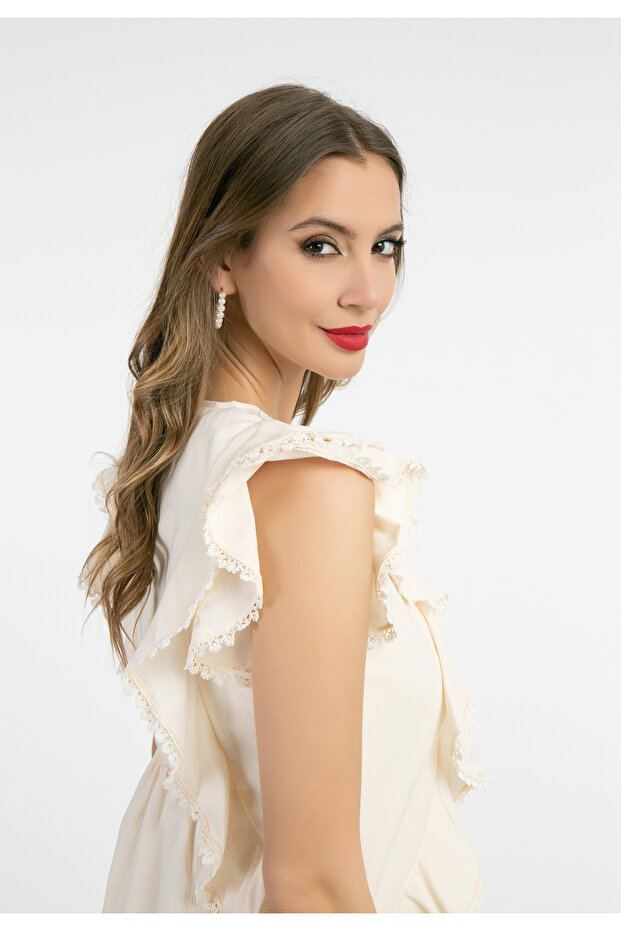 Mini elbiseler mit ruschen - 5