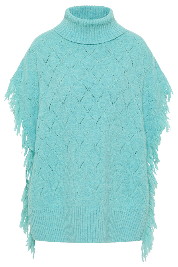 Knitted Poncho - 2