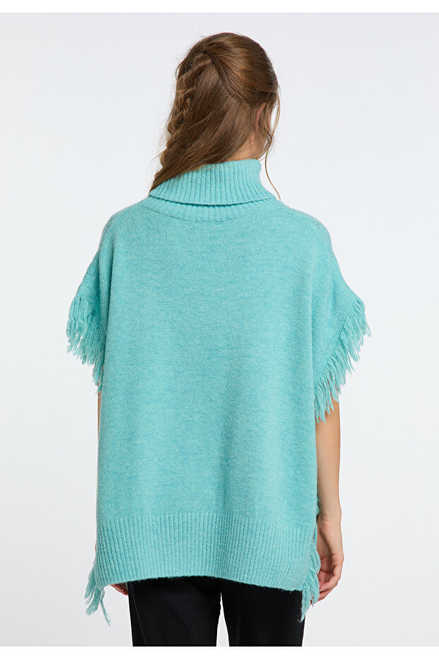 Knitted Poncho - 4