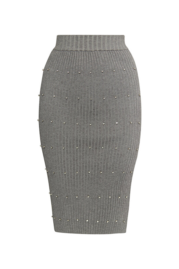 Knitted skirt with rhinestones - 2