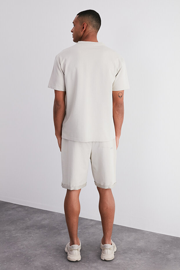 Taş Eşofman Takımı Oversize/Geniş Kesim Nakışlı Eşofman Takımı TMNSS24EM00002 - 6