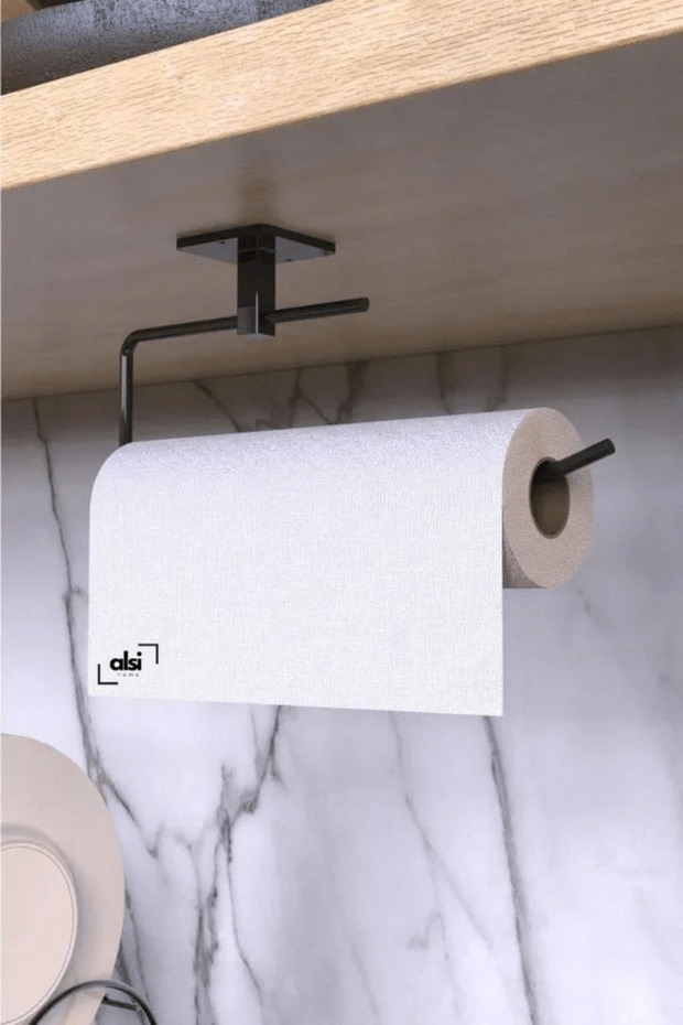 Yapışkanlı 4 lü Uzun Havluluk Rulo Kağıt Havluluk Tuvalet Wc Kağıtlık Banyo Mutfak Set - 2
