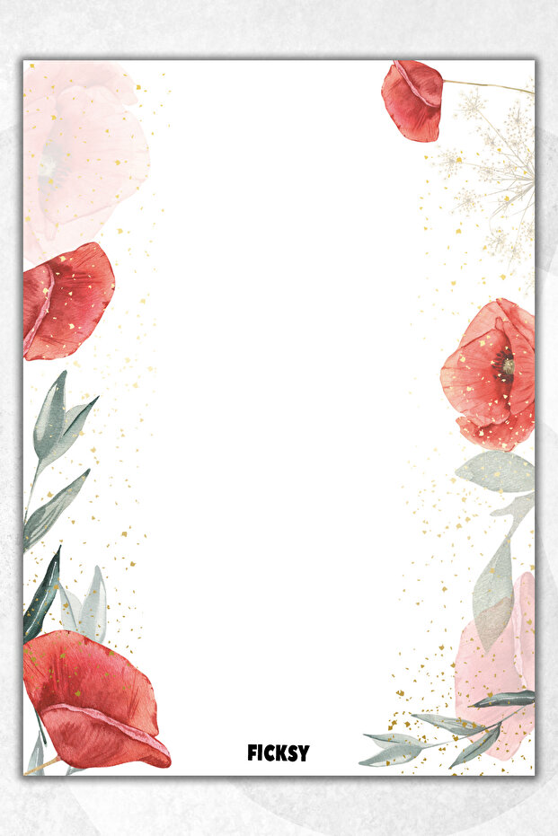 Flower Note Paper - A5 Size - 50 Sheets - Notepad - Memopad - Memo Pad - To Do List - 1