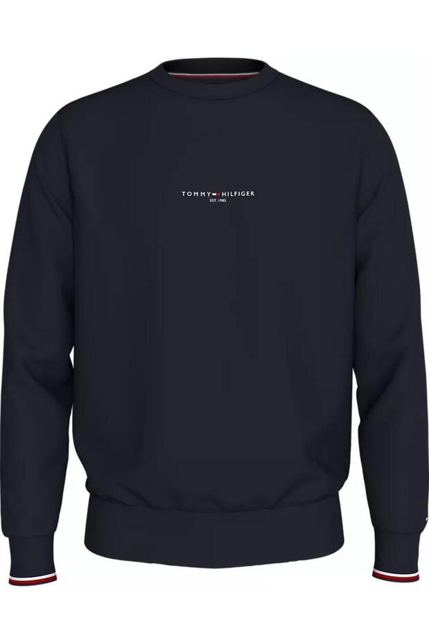 TOMMY LOGO TIPPED CREWNECK - 1
