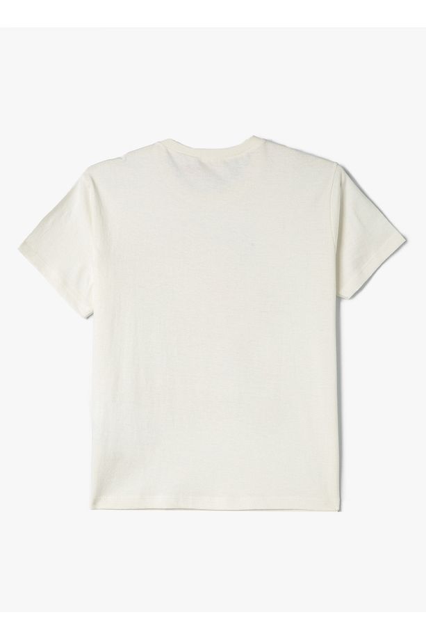 Ekru Erkek T-Shirt 4SKB10079TK - 2
