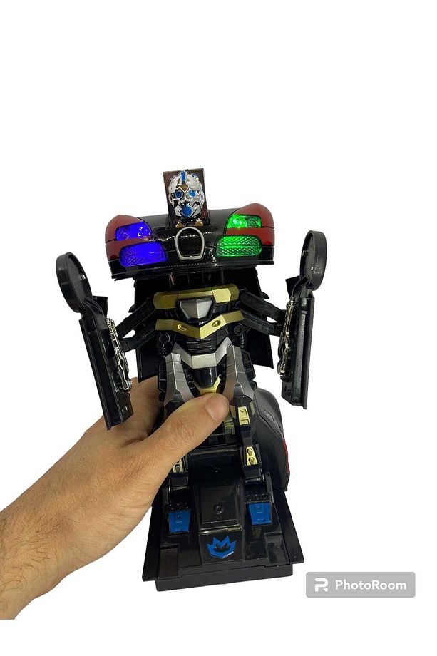 Robota Dönüşen Araba Oyuncak ışıklı, sesli Robot Araba Çarp ve Devam Et Sesli - 5