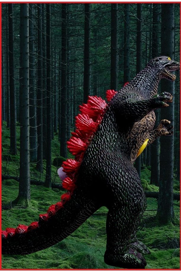 Sesli Yumuşak Godzilla 68 Cm Godzila Monster Canavar Sesli Dinazor Dev Boyda Kaliteli Oyuncak - 6