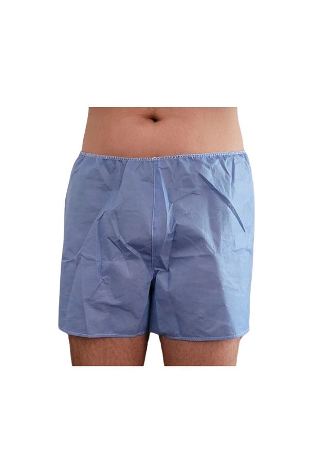 10 Lu Pakette Mavi Tek Kullanımlık Erkek Boxer, Kullan At Erkek Don - 1