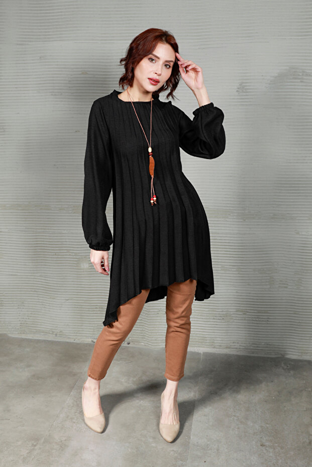 Kadın Piliseli Kolyeli Aerobin Tunik - 1