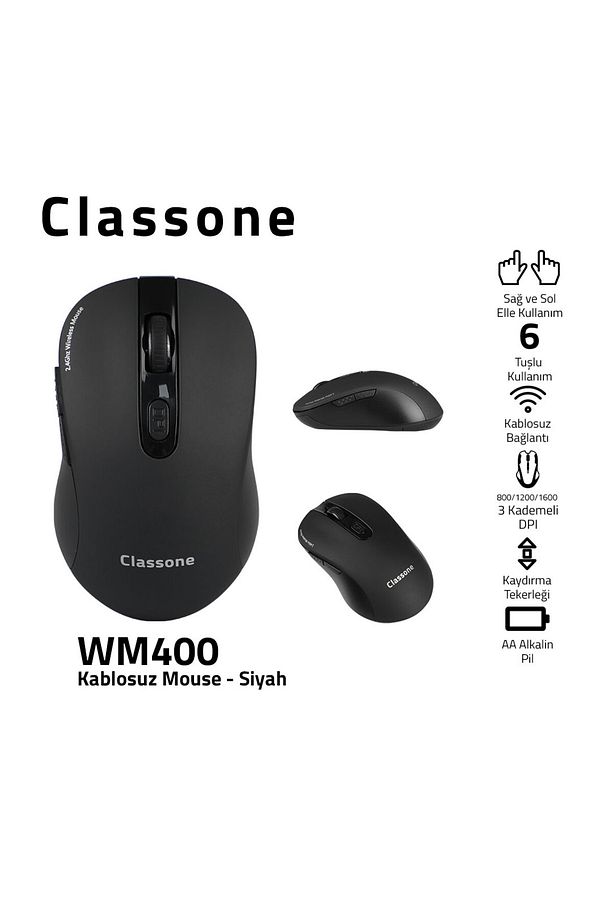 Bp-z200-wm400 Mouse -15.6" Su Geçirmez Kumaş Laptop ,notebook Sırt Çantası Kablosuz Mouse - 3