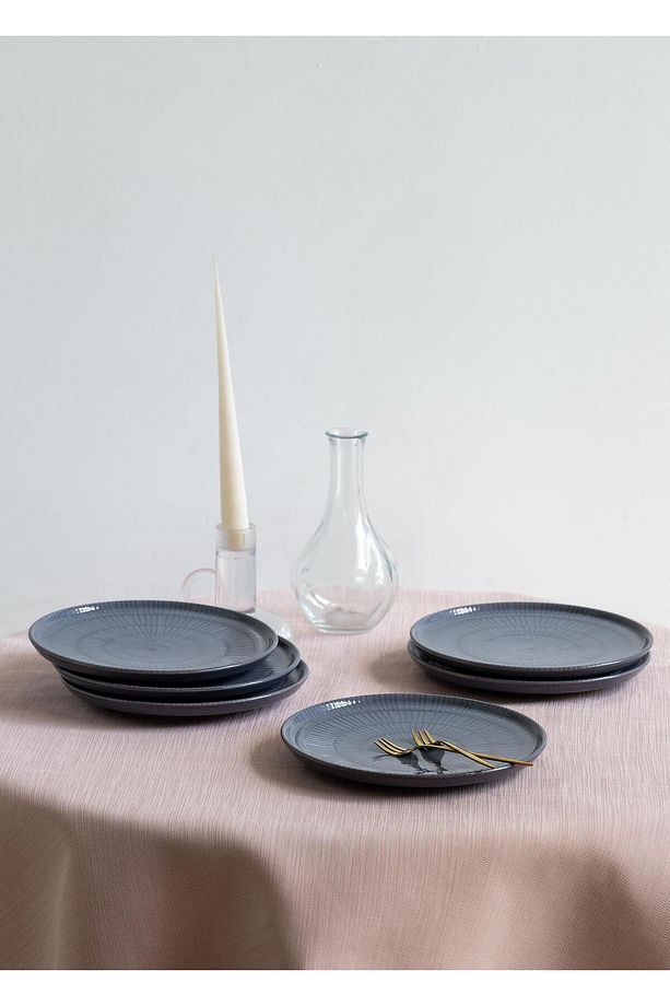 Noon Servis Tabağı 6lı Set Gri 26 cm - 4