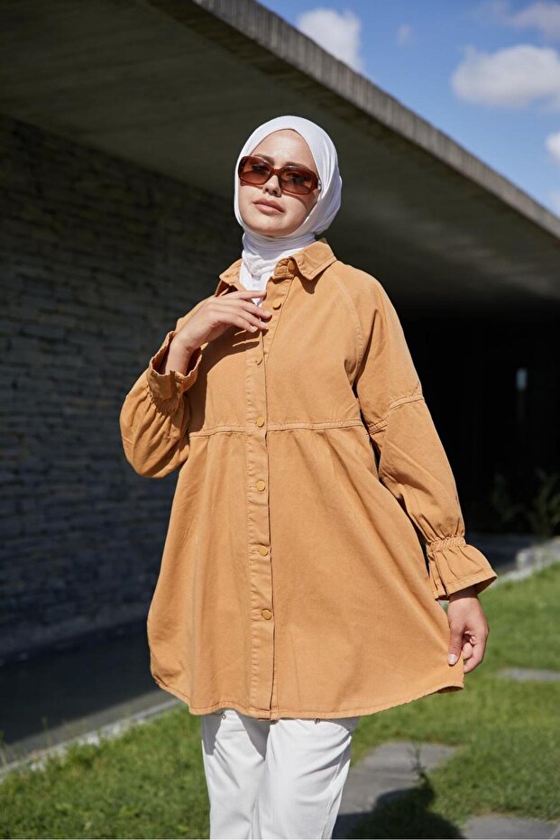سترة نسائية كبيرة الحجم من الدنيم