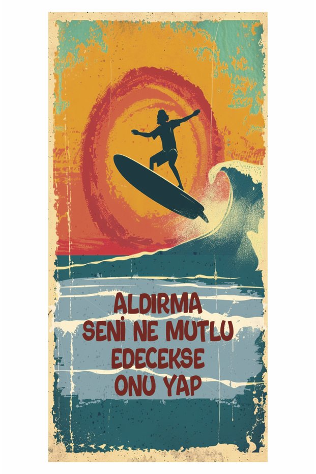 Do What Makes You Happy Motivational Wall Lettering Home Decoration Painting Mini Retro Wood Poster