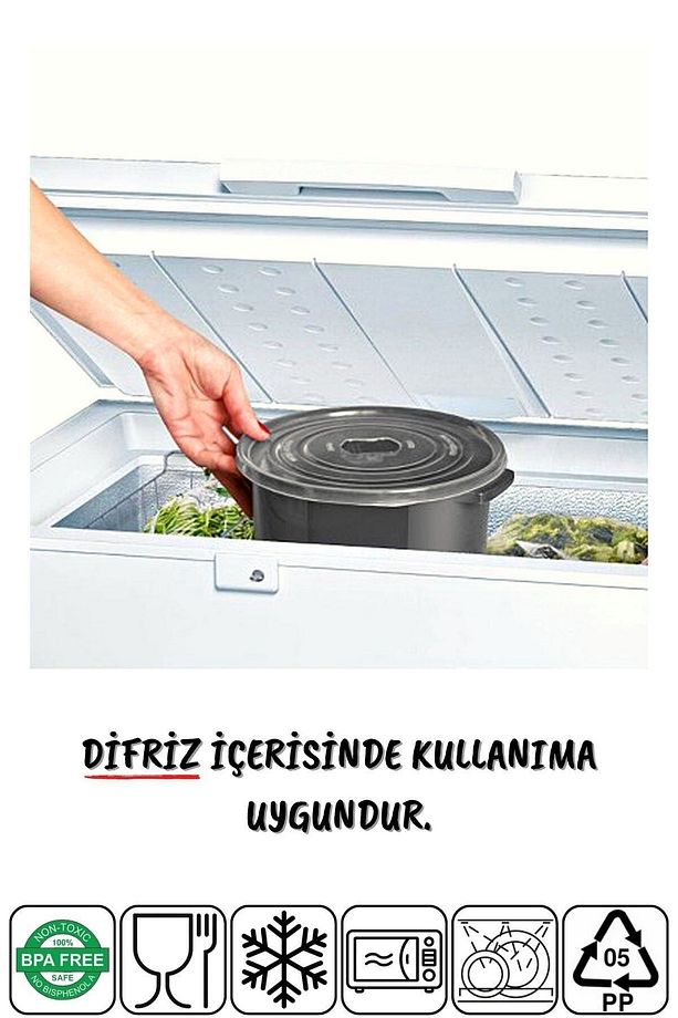 Mikrodalga Ve Difrizde Kullanılabilen Saklama Kabı Seti Yuvarlak 24'lü Mürdüm - 5